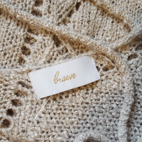 Braeve NWOT Double V-Neck Sweater, Sz L. - Picture 4 of 5